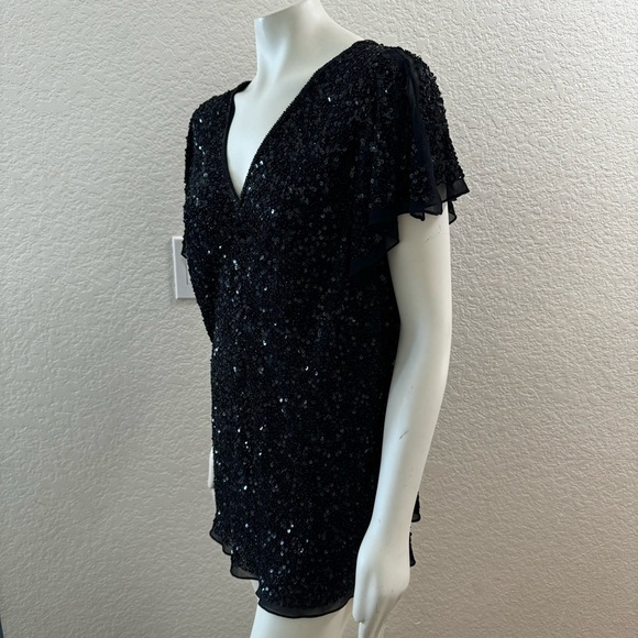 Adrianna papell beaded sequin plus size cocktail dress nwot - Picture 2 of 8
